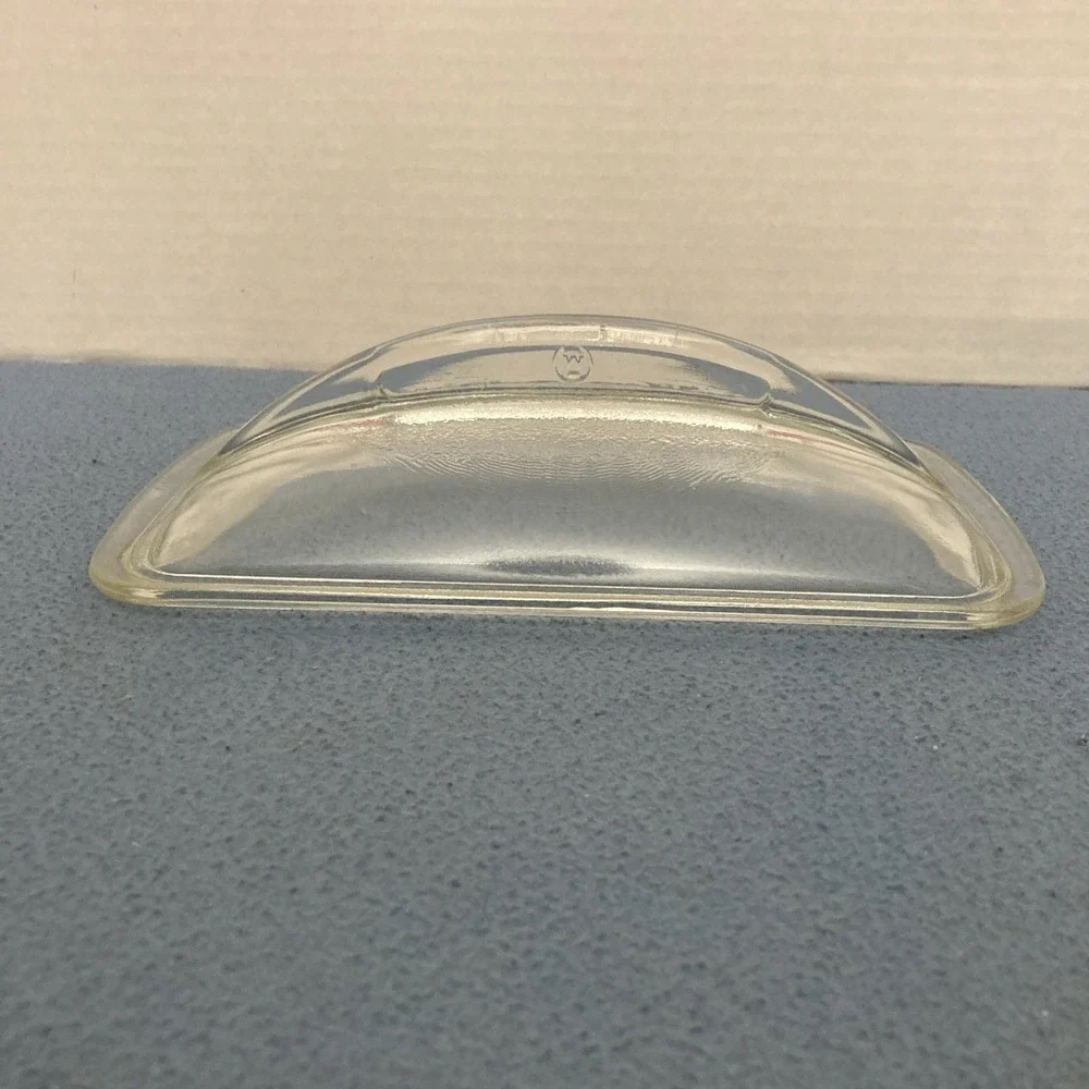 Vintage Westinghouse Refrigerators Clear Glass Fin Lid for Loaf Pans ca. 1950's
